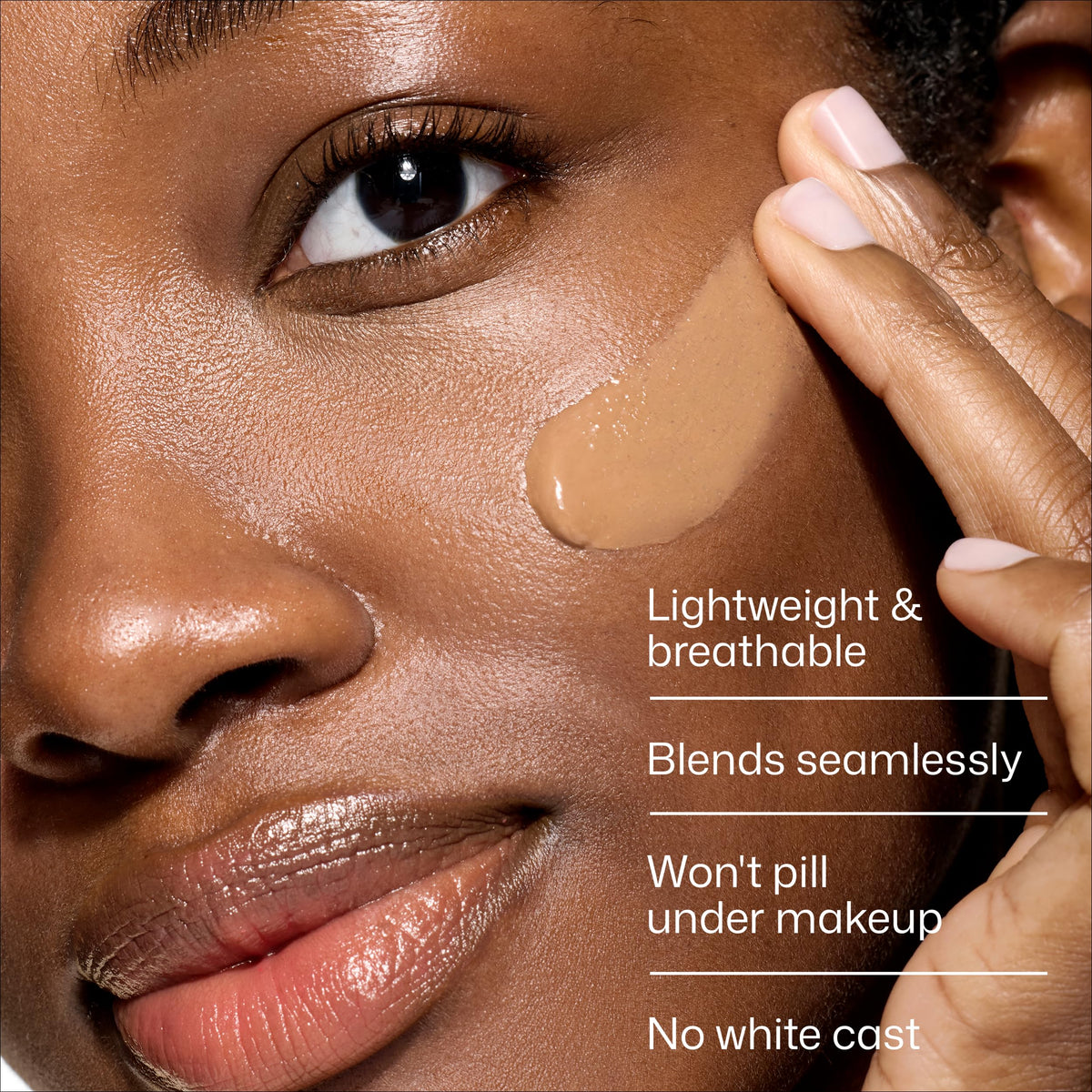 EltaMD UV Clear Deep Tinted Face Sunscreen texture on skin