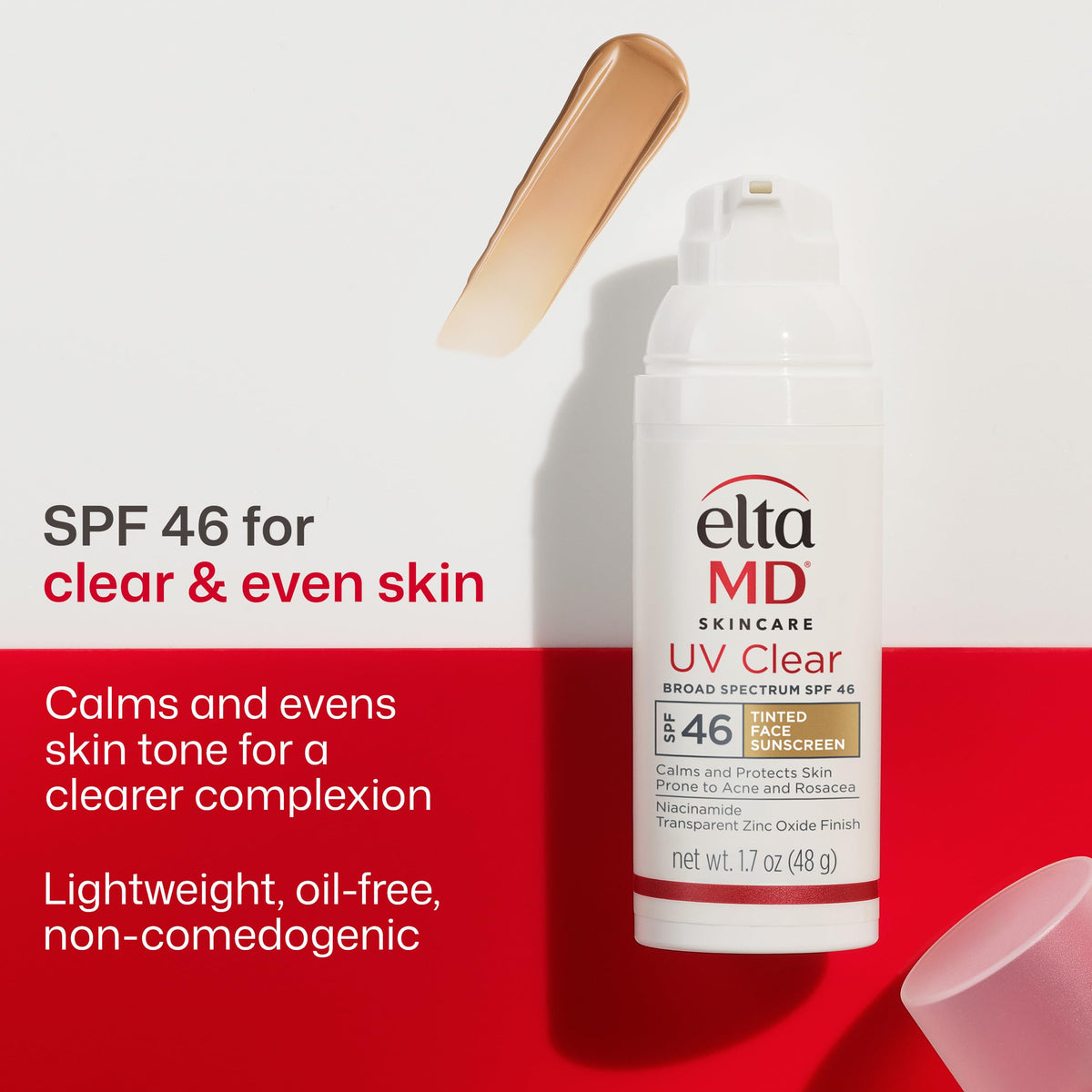 EltaMD UV Clear Tinted Face Sunscreen SPF 46 back view