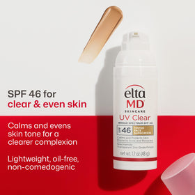 EltaMD UV Clear Tinted Face Sunscreen SPF 46 back view