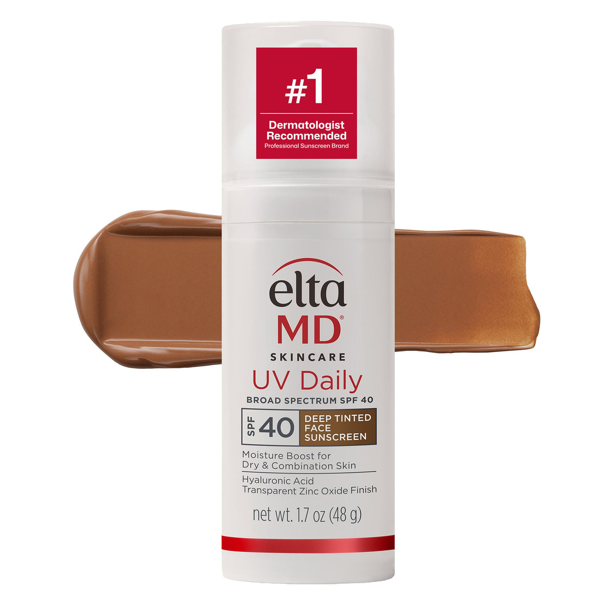 EltaMD UV Daily Deep Tinted Face Sunscreen Moisturizer front view