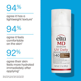 EltaMD UV Daily Deep Tinted Face Sunscreen Moisturizer packaging details