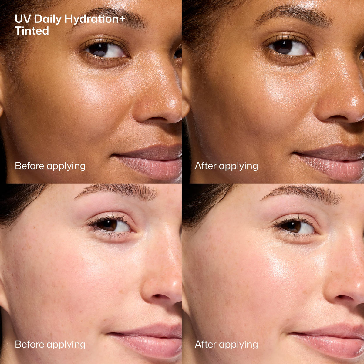 EltaMD UV Daily Hydration+ Tinted Face Sunscreen SPF 50 texture on skin