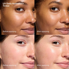 EltaMD UV Daily Hydration+ Tinted Face Sunscreen SPF 50 texture on skin