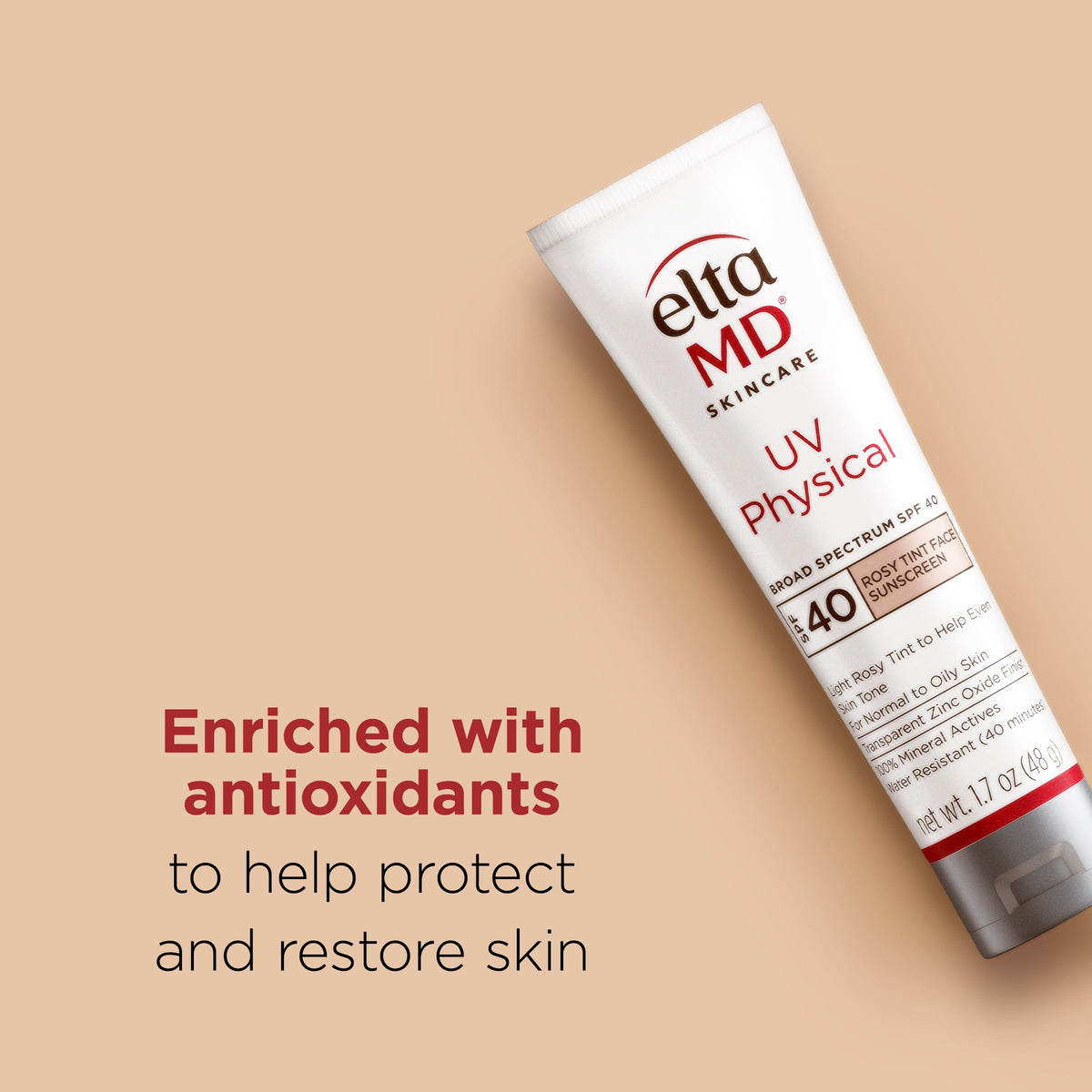 EltaMD UV Physical Rosy Tinted Face Sunscreen SPF 40 packaging