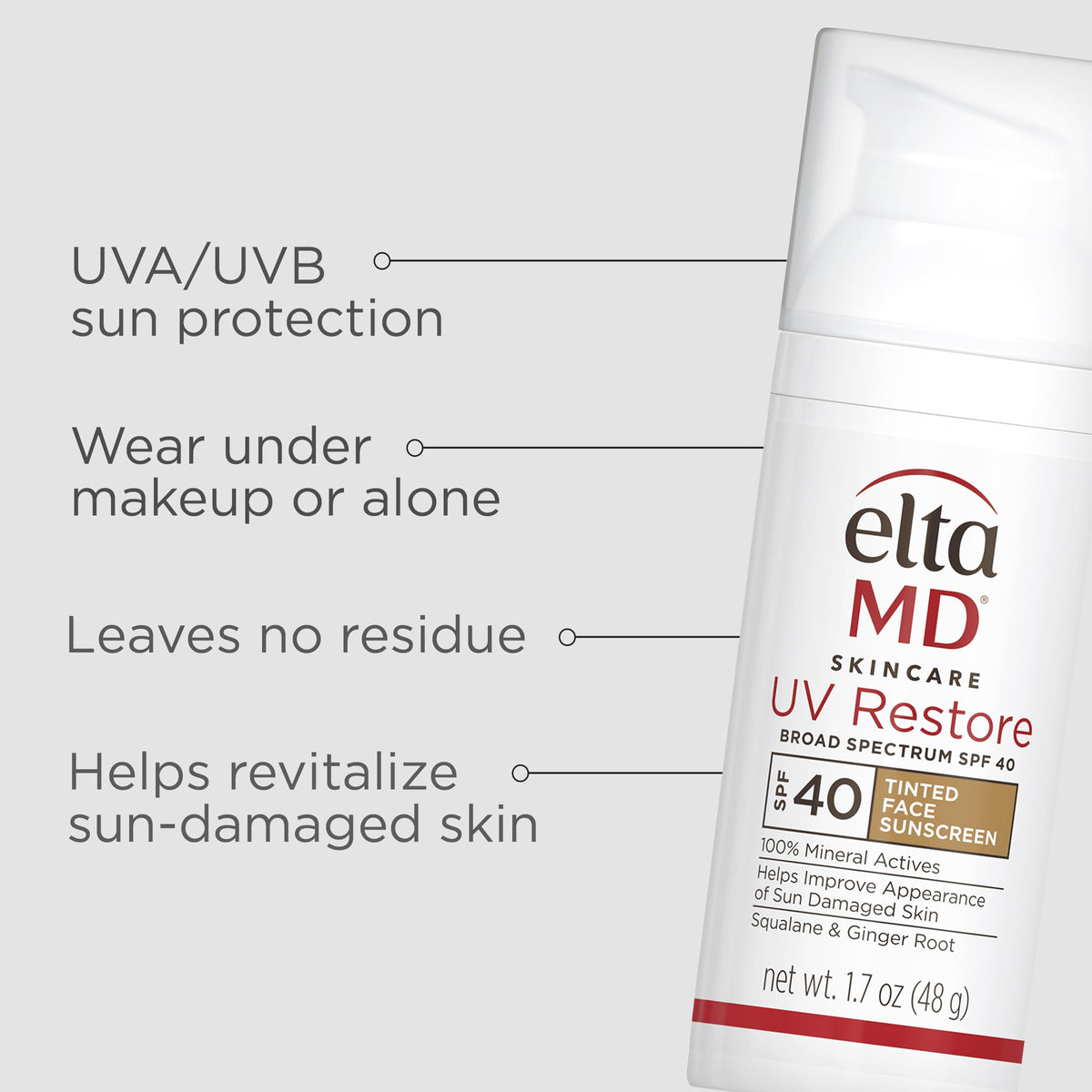 EltaMD UV Restore Tinted Sunscreen SPF 40 back view
