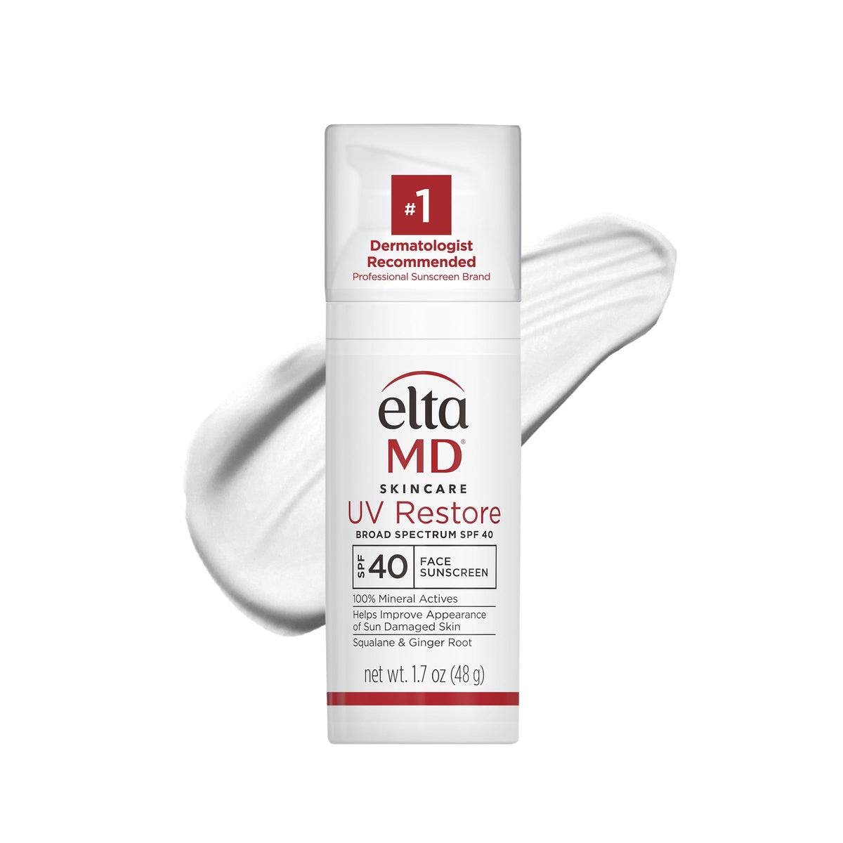 EltaMD UV Restore Untinted Mineral Face Sunscreen SPF 40 front view