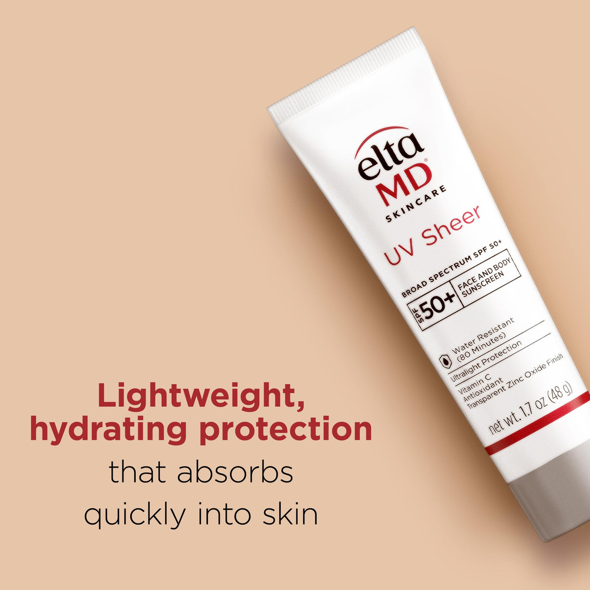 EltaMD UV Sheer sunscreen pump bottle side view