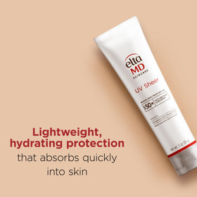 EltaMD UV Sheer Sunscreen tube with transparent Zinc Oxide