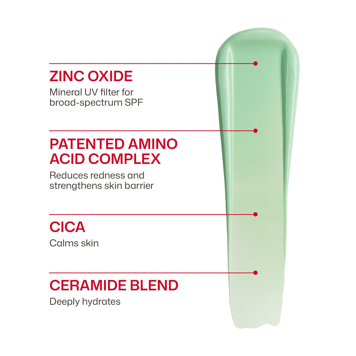 EltaMD UV Skin Recovery Green Tinted Sunscreen texture close-up