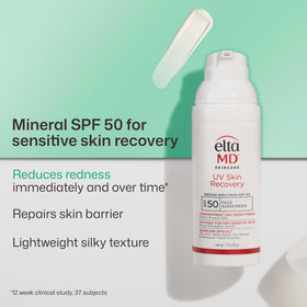 EltaMD UV Skin Recovery sunscreen pump bottle side view