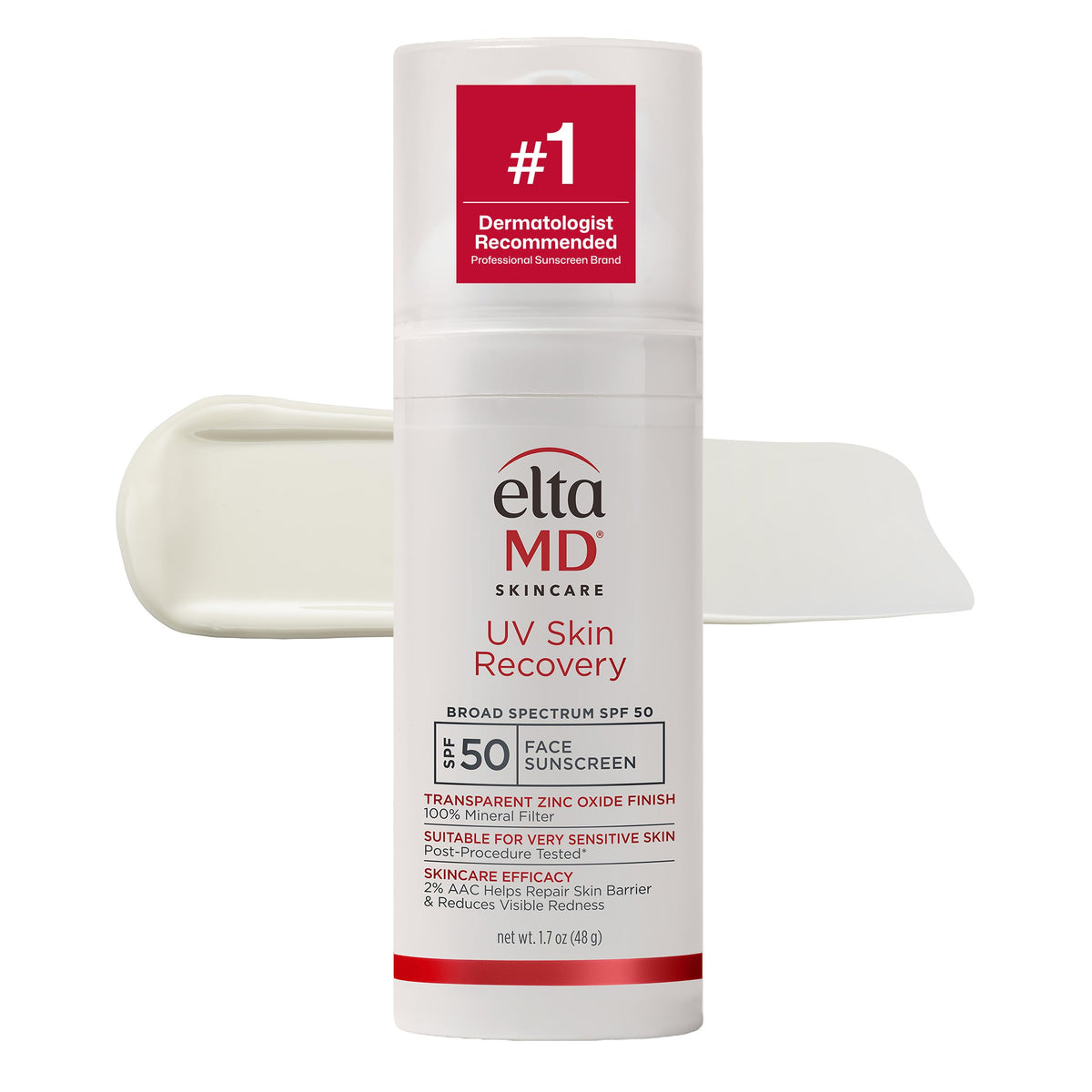 EltaMD UV Skin Recovery Untinted Mineral Sunscreen SPF 50 front view