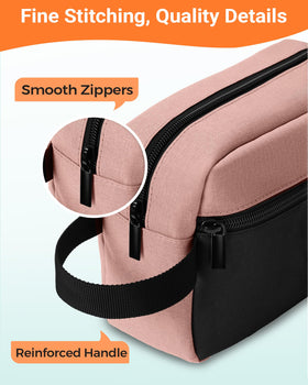 Elviros Hanging Toiletry Bag compact size in a backpack