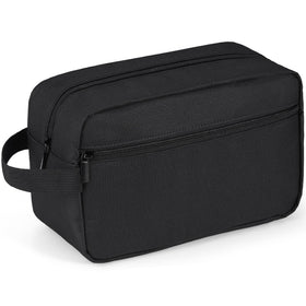Elviros Hanging Toiletry Bag front view in black