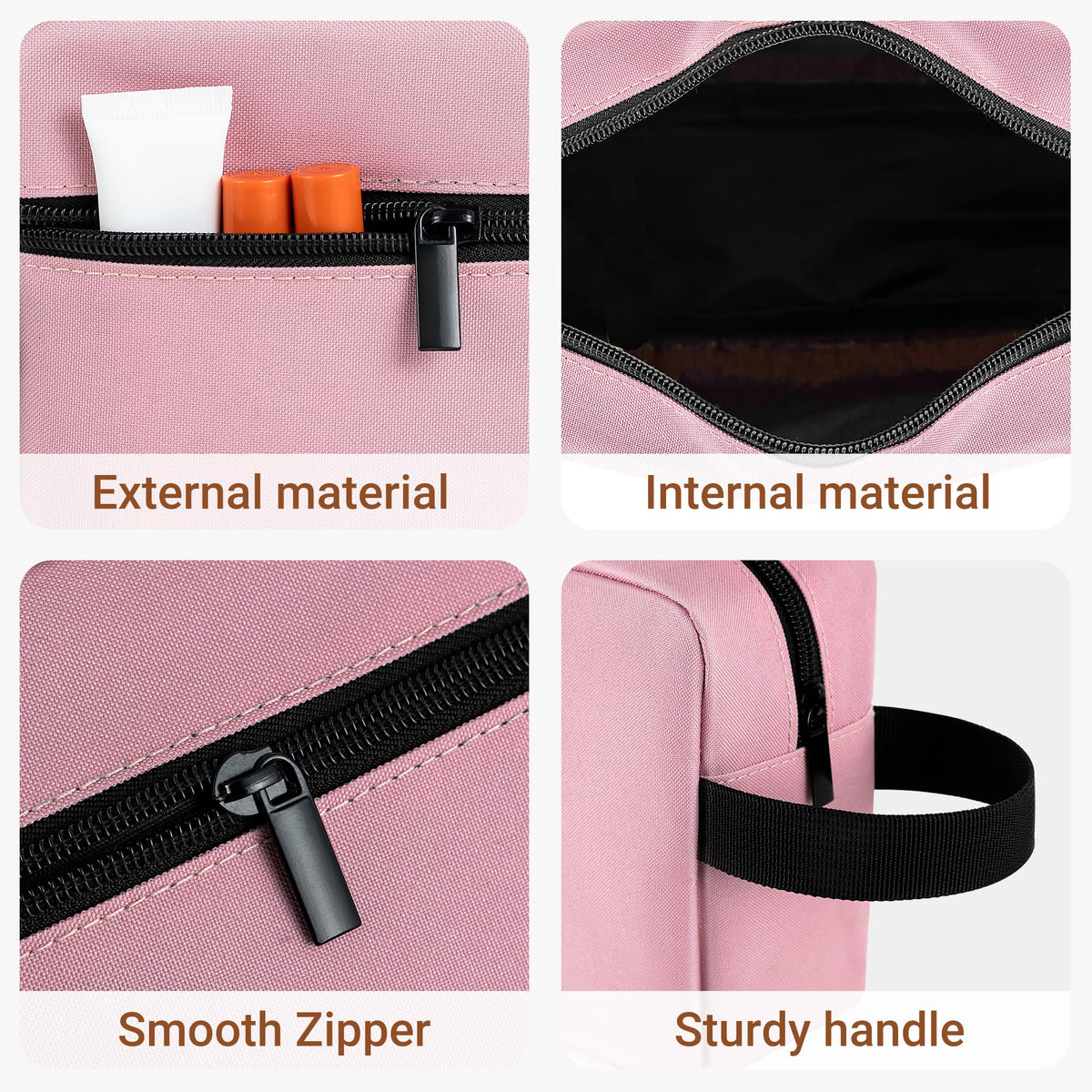 Elviros Hanging Toiletry Bag in a travel setting