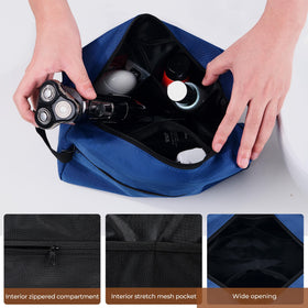 Elviros Hanging Toiletry Bag lightweight fabric close-up