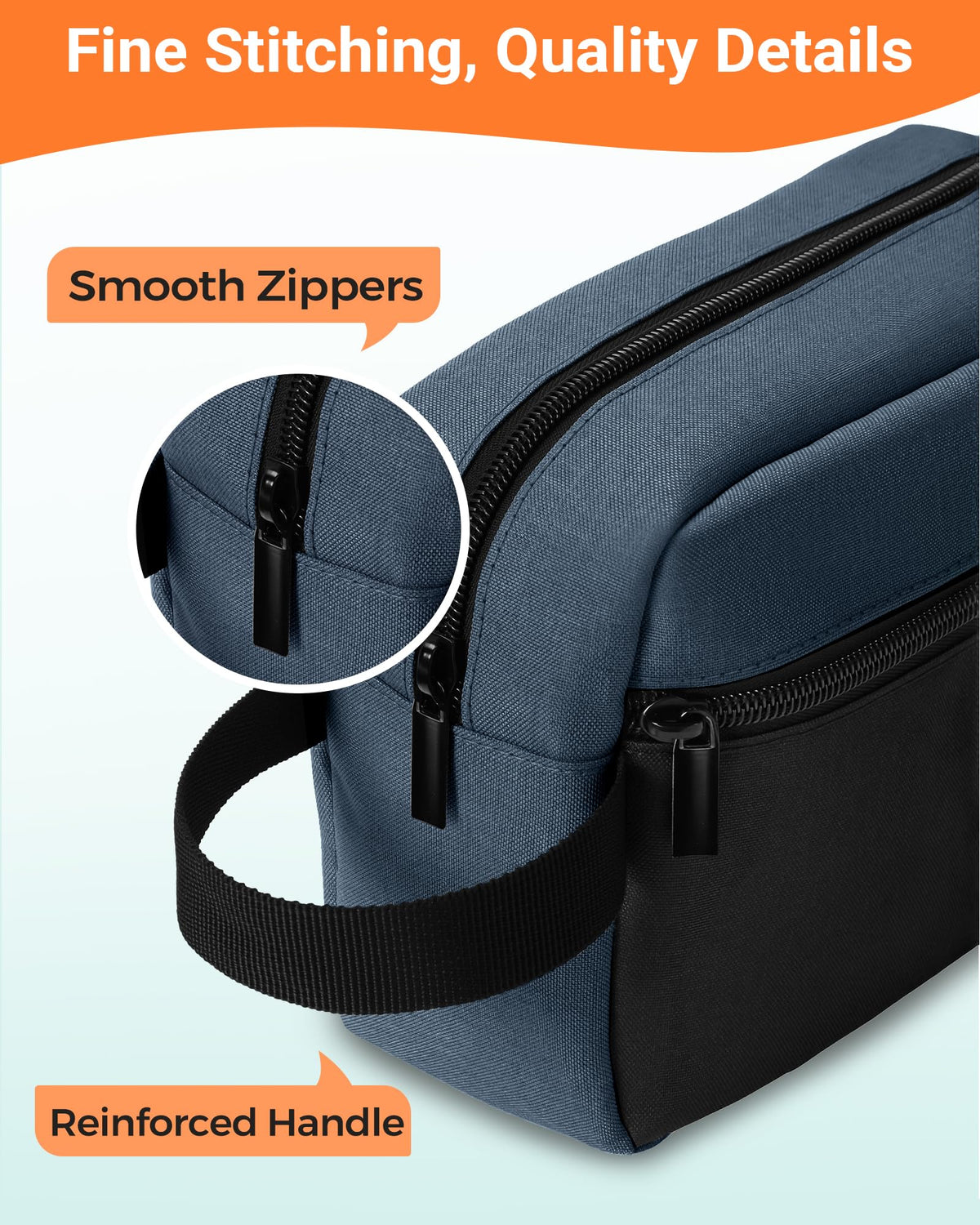 Elviros Hanging Toiletry Bag packed in a backpack