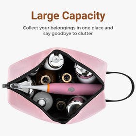 Elviros Hanging Toiletry Bag pink side view