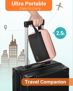 Elviros Hanging Toiletry Bag with travel essentials