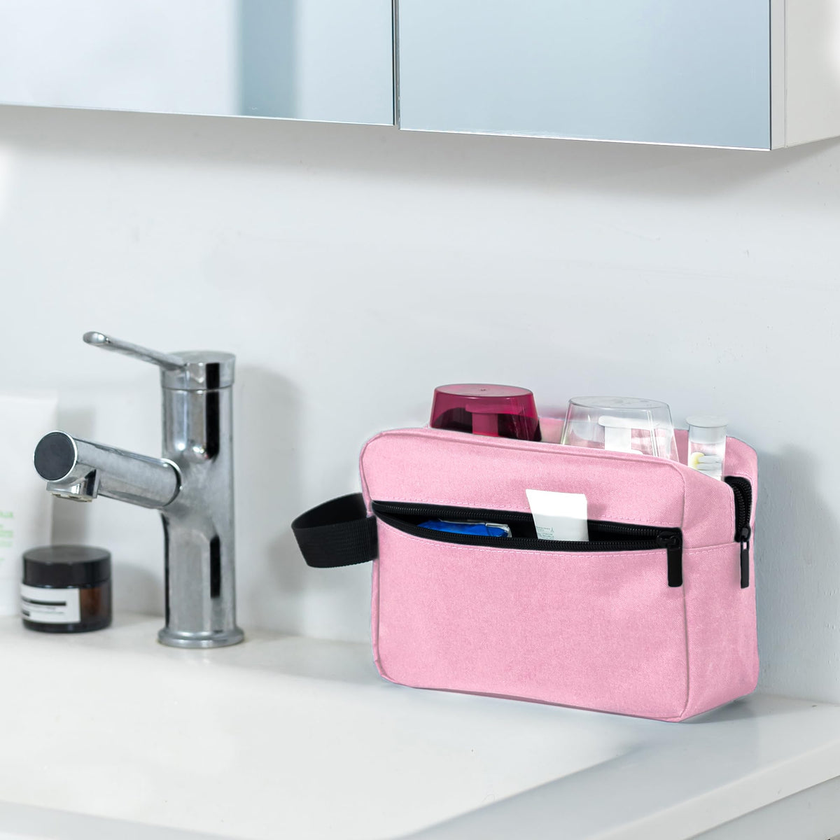 Elviros Hanging Toiletry Bag with travel essentials
