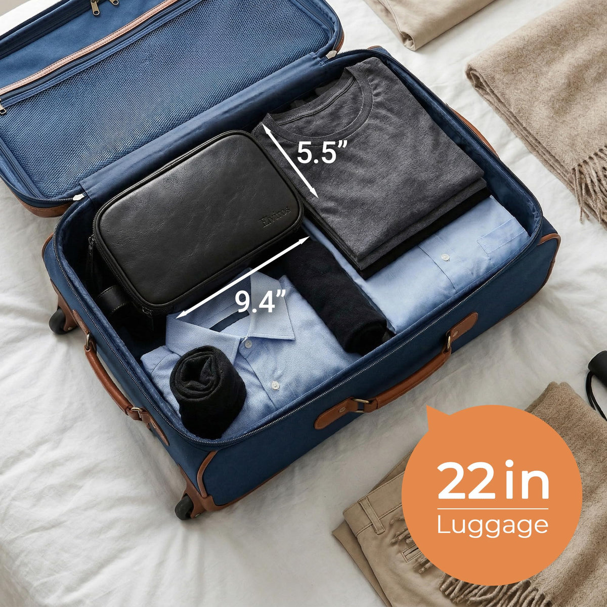 Elviros Toiletry Bag compact size for travel