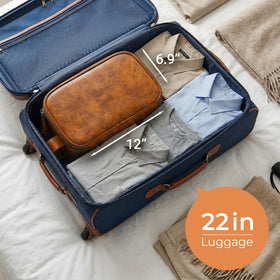 Elviros Toiletry Bag displayed with gym essentials