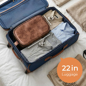 Elviros Toiletry Bag displayed with gym shoes