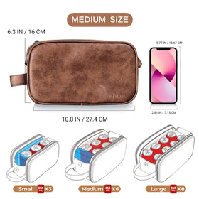 Elviros Toiletry Bag displayed with travel essentials
