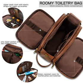 Elviros Toiletry Bag with waterproof drawstring pouch