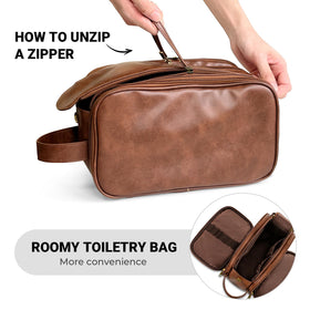 Elviros Toiletry Bag with wet and dry compartments