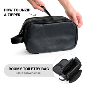 Elviros Toiletry Bag with wet separation compartments