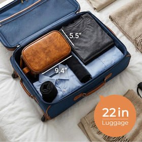 Elviros Travel Toiletry Bag with gym shoes inside