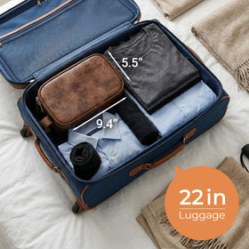 Elviros Travel Toiletry Bag with zipper detail