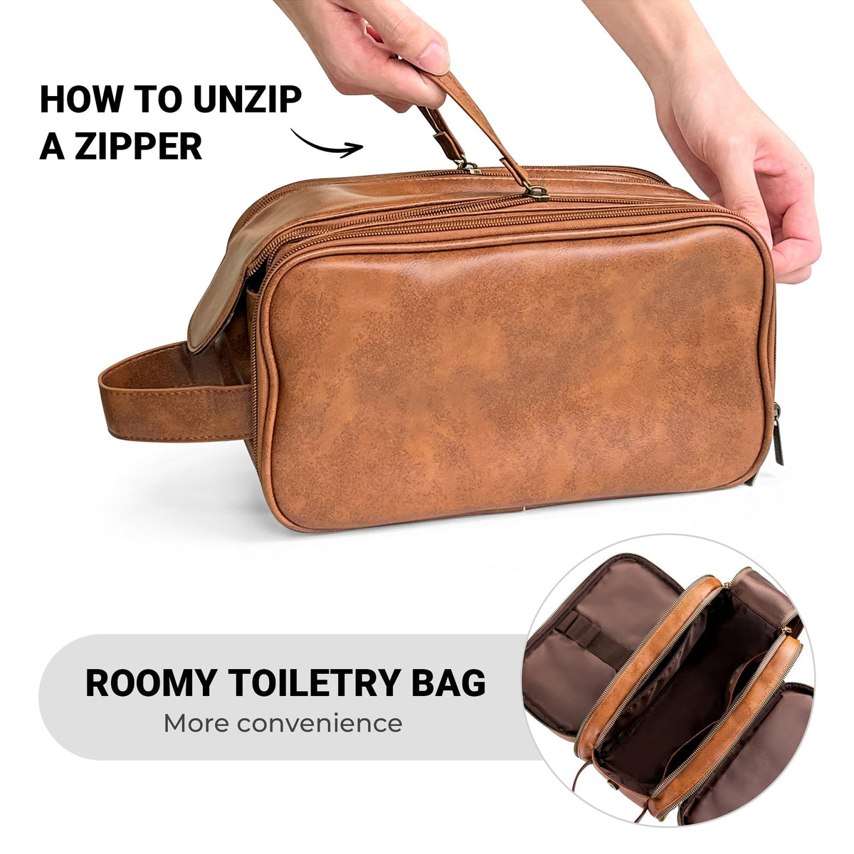 Elviros waterproof drawstring pouch included with toiletry bag