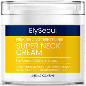 ElySeoul Neck Cream 50g front view with floral design