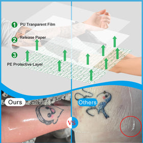 Emalla tattoo bandage roll in use during workout