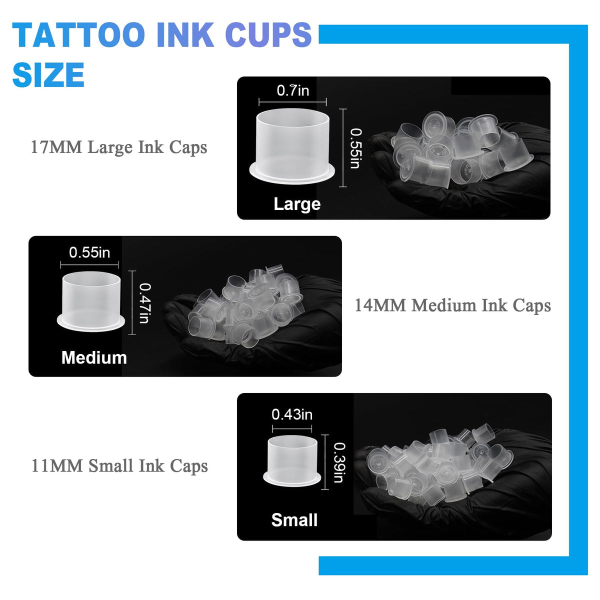 Emalla tattoo ink cups demonstrating stability and waterproof material
