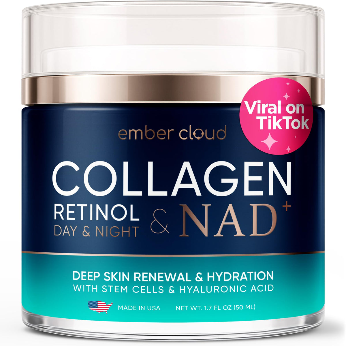 Ember Cloud Collagen NAD+ Cream 1.7 oz front view
