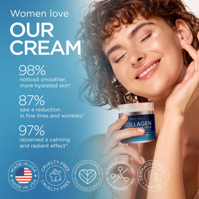 Ember Cloud Collagen Stem Cell Cream in a bathroom setting