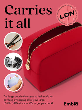 Embla Large Makeup Bag displaying various colour options