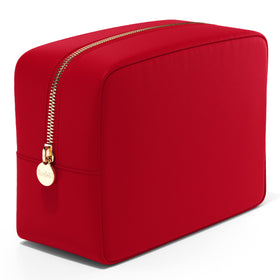 Embla Large Makeup Bag front view in red
