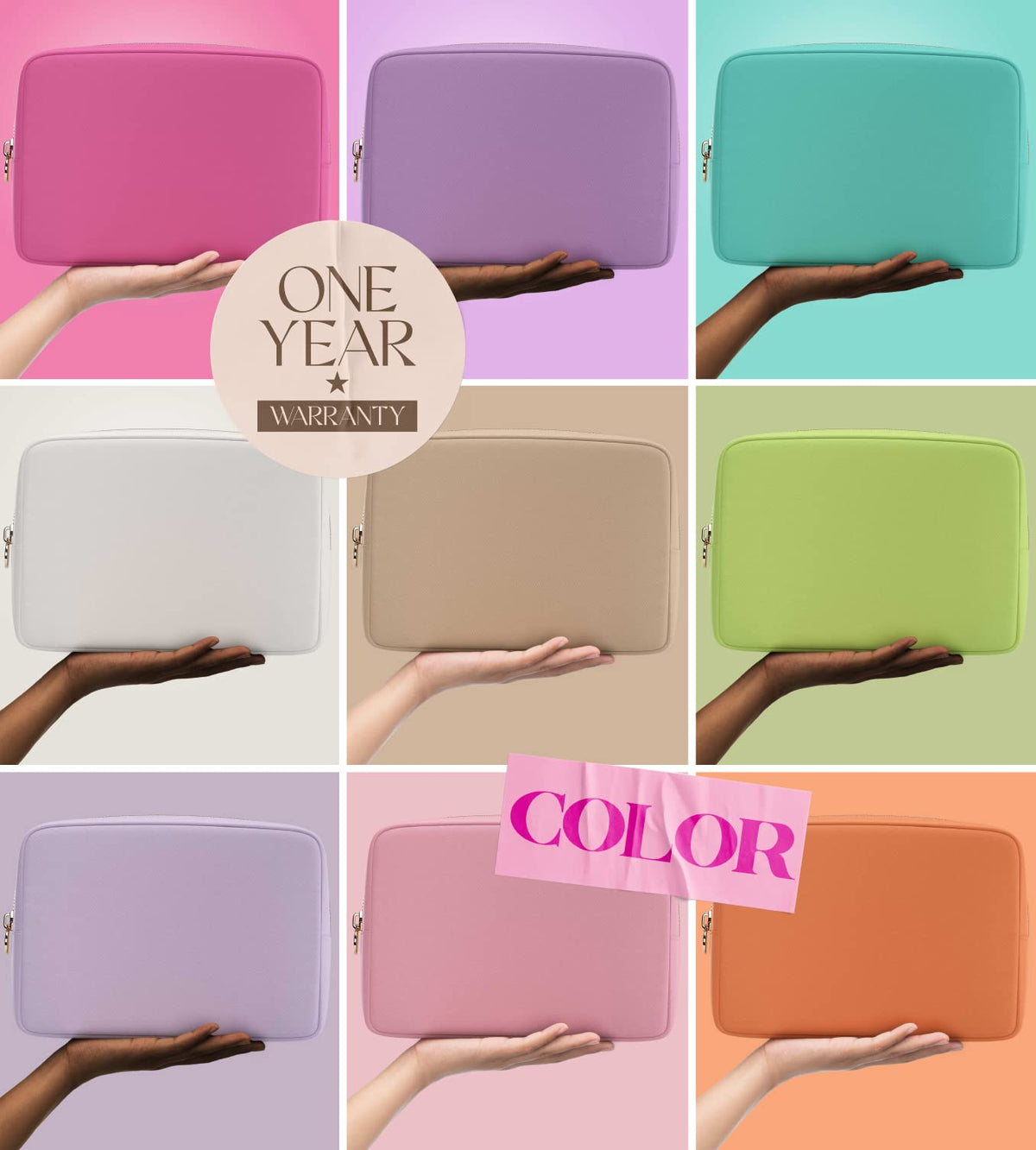 Embla Large Makeup Bag Lavender packaging