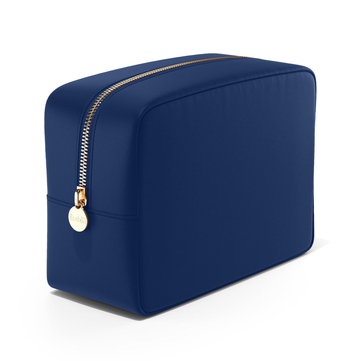 Embla Large Makeup Bag navy blue front view