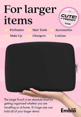 Embla Makeup Bag in Mini size with feminine hygiene products