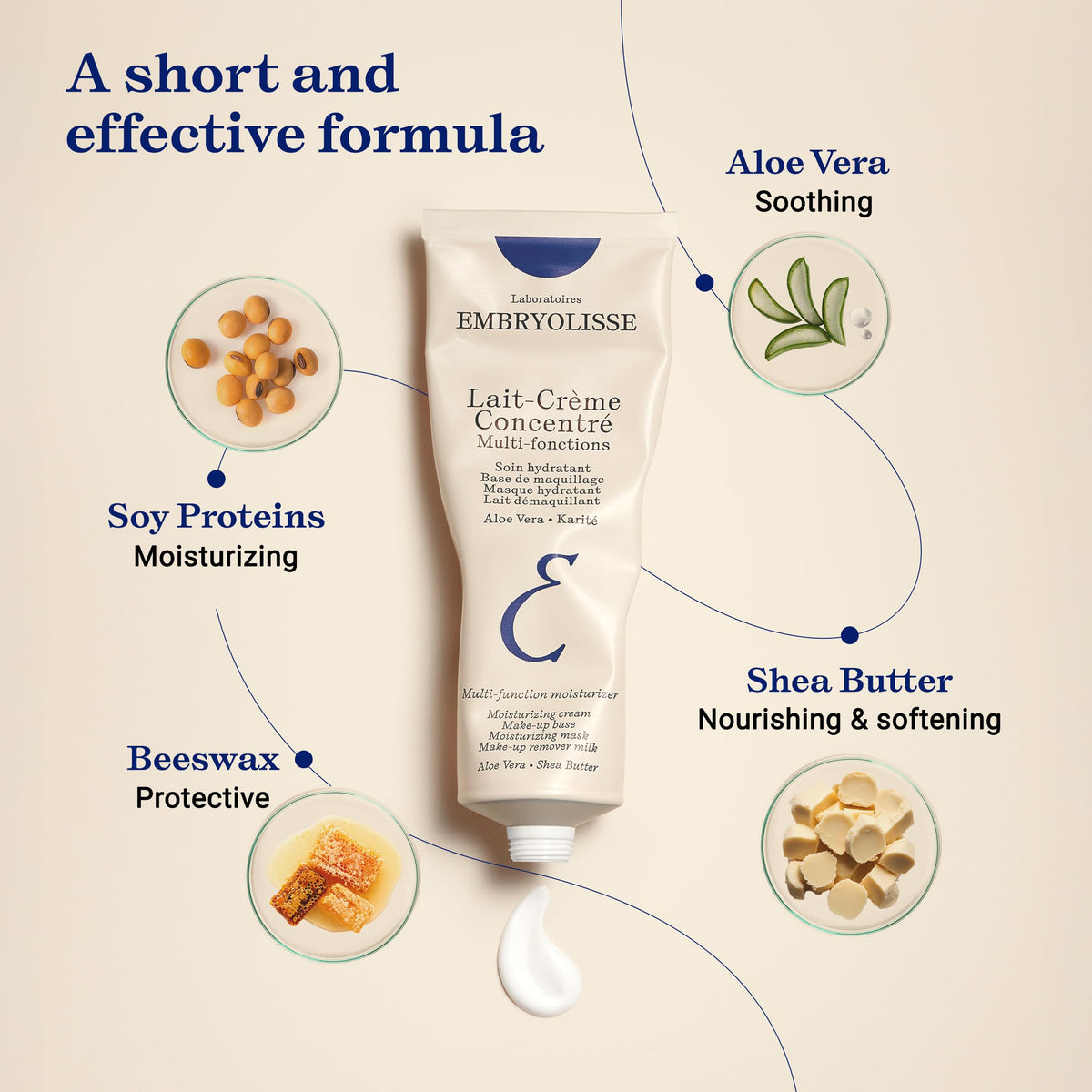 Embryolisse Lait-Crème Concentré on a vanity with makeup tools