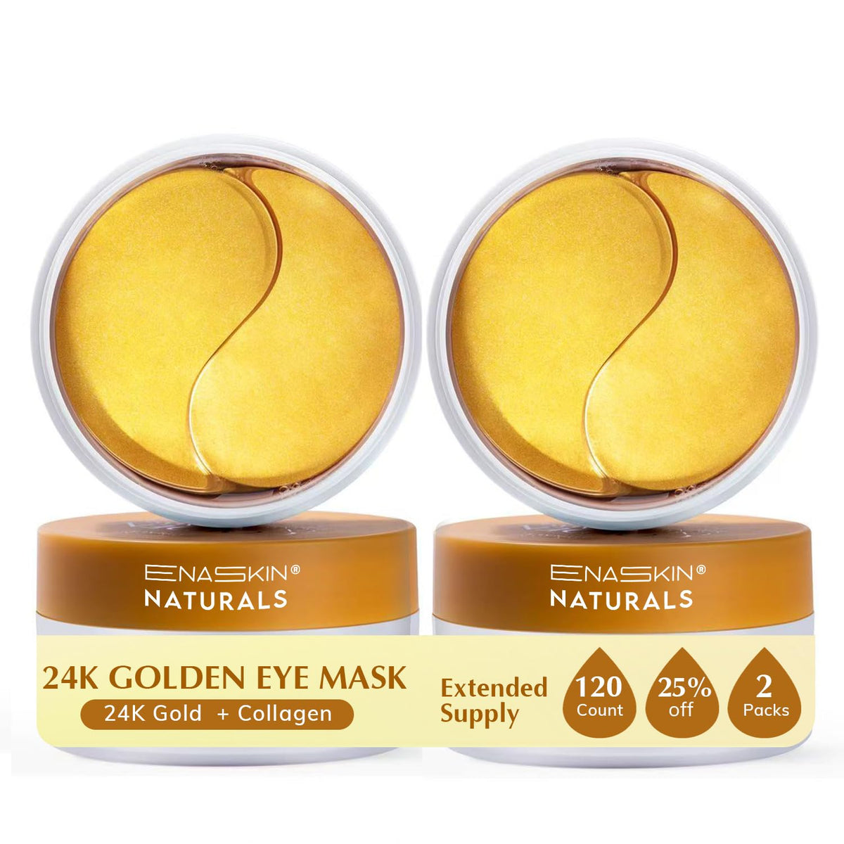 Enaskin Naturals 24K Gold Under Eye Patches front view