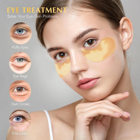 Enaskin Naturals 24K Gold Under Eye Patches in use