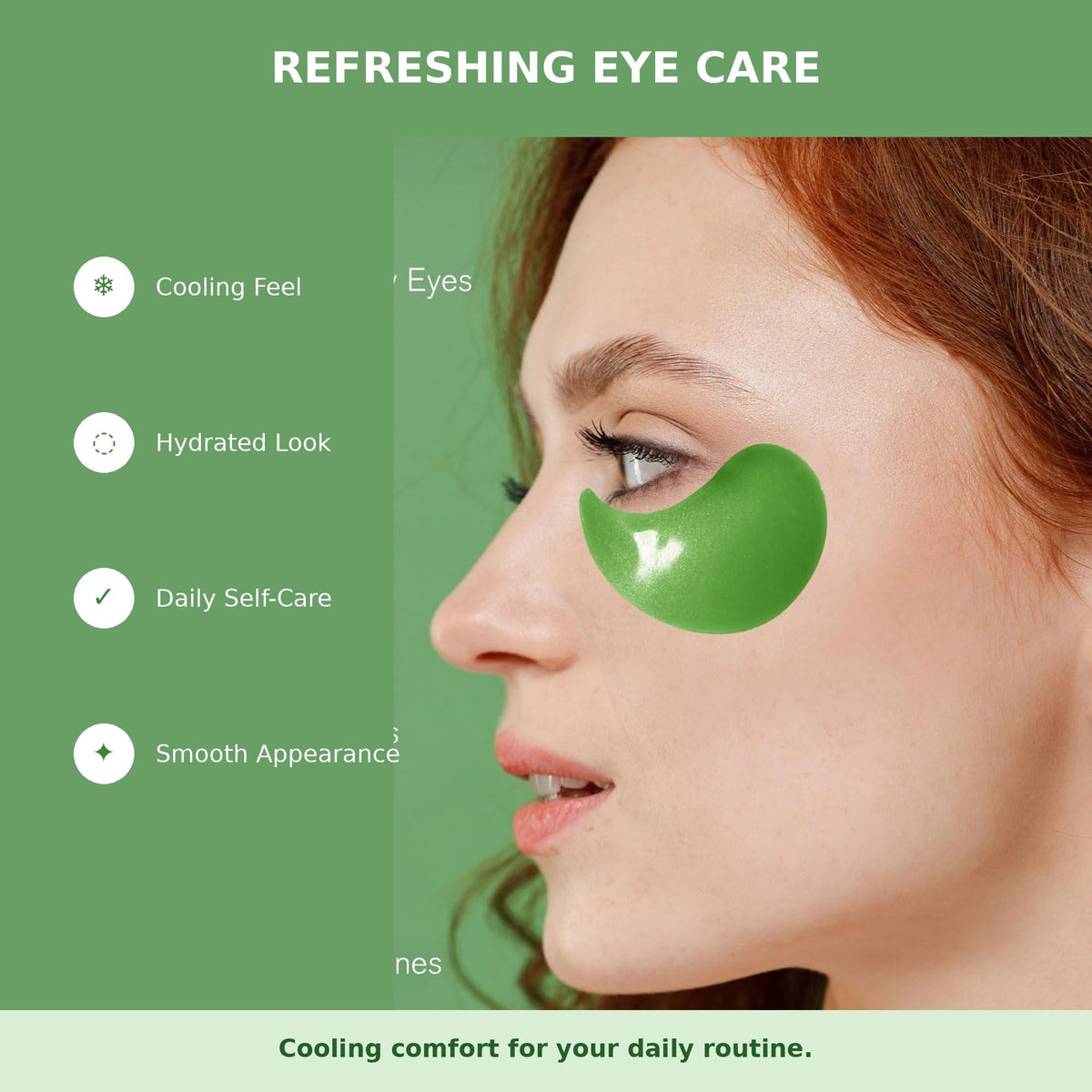 Enaskin Naturals Green Tea Under Eye Patches in use