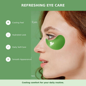 Enaskin Naturals Green Tea Under Eye Patches in use