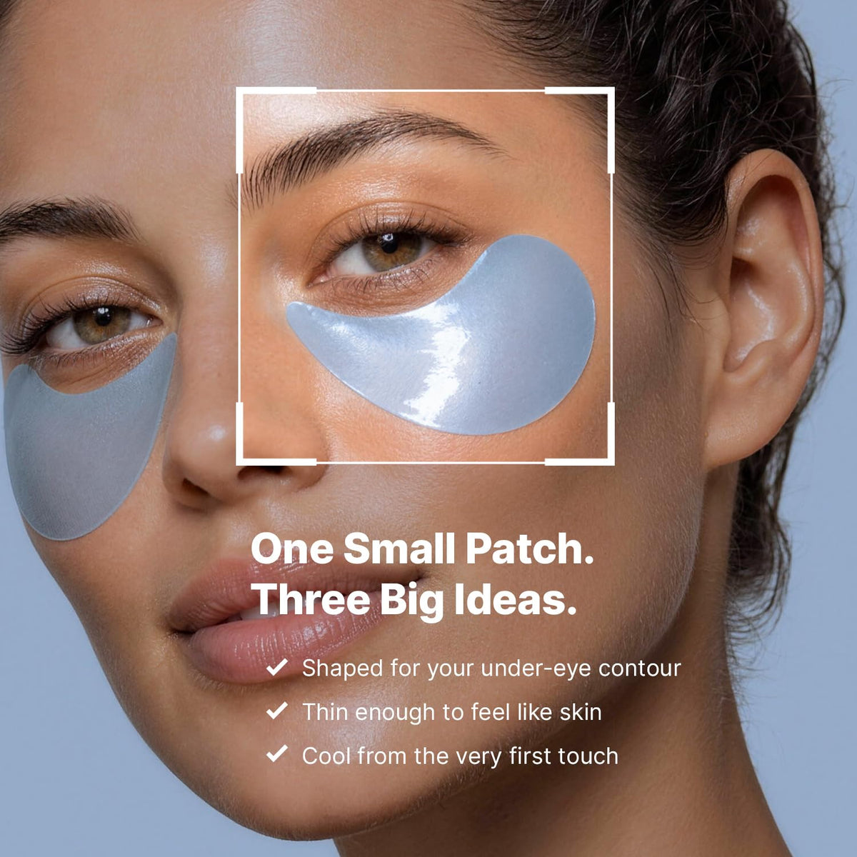 Enaskin Naturals Under Eye Patches applied on model