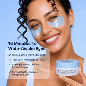 Enaskin Naturals Under Eye Patches on a model's face